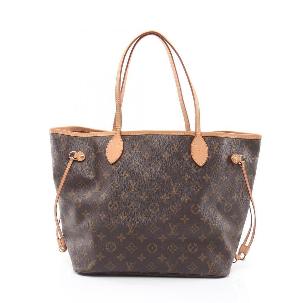Louis Vuitton Neverfull Tote Bag Canvas Leather Monogram Brown